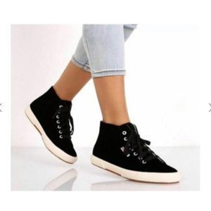 Superga Hi Top Sneaker // Black Velvet